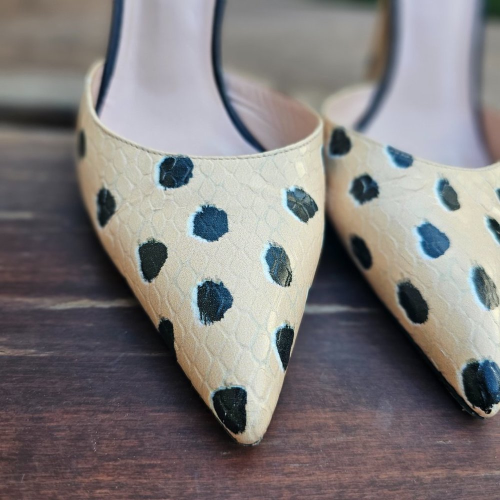 Kate Spade Polka Dot High Heels Shoes Evening Shoes Dress Shoes Size 10 - Picture 5 of 13